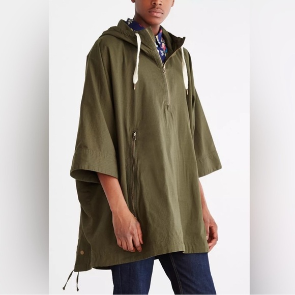 Koto Other - Koto Olive Green Hooded Poncho